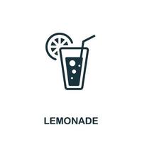 Limonade-Symbol. einfaches element aus der getränkesammlung. kreatives Limonadensymbol für Webdesign, Vorlagen, Infografiken und mehr vektor