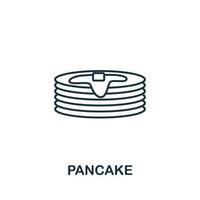 Pfannkuchen-Ikone aus der Bäckereisammlung. einfaches Linienelement Pfannkuchensymbol für Vorlagen, Webdesign und Infografiken vektor