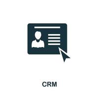 CRM-Symbol. einfaches Element aus der Business-Intelligence-Sammlung. kreatives CRM-Symbol für Webdesign, Vorlagen, Infografiken und mehr vektor