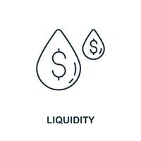 Liquiditätssymbol aus der Crowdfunding-Sammlung. Einfaches Liquiditätssymbol für Vorlagen, Webdesign und Infografiken vektor