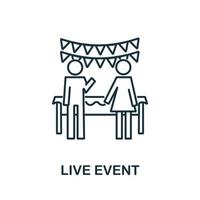 Live-Event-Symbol aus der Digital-Marketing-Sammlung. einfaches Linienelement Live-Event-Symbol für Vorlagen, Webdesign und Infografiken vektor