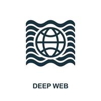 Deep-Web-Symbol aus der verbotenen Internetsammlung. Einfaches tiefes Web-Symbol für Vorlagen, Webdesign und Infografiken vektor