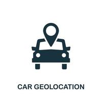 Auto-Geolokalisierungssymbol. einfaches Element aus der Carsharing-Sammlung. kreatives Auto-Geolokalisierungssymbol für Webdesign, Vorlagen, Infografiken und mehr vektor