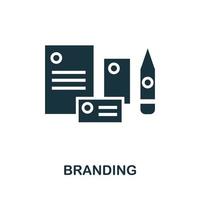 Branding-Symbol. einfache illustration aus der kreativpaketsammlung. kreatives Branding-Symbol für Webdesign, Vorlagen, Infografiken und mehr vektor