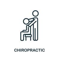 chiropraktische Ikone aus der Sammlung alternativer Medizin. einfaches Chiropraktik-Symbol für Vorlagen, Webdesign und Infografiken vektor