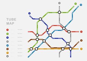 Komplexe U-Bahn-Karte vektor