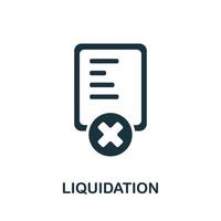 Liquidationssymbol. einfaches Element aus der Krisensammlung. kreatives Liquidationssymbol für Webdesign, Vorlagen, Infografiken und mehr vektor