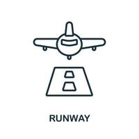 bana ikon från flygplats samling. enkel linje bana ikon för mallar, webb design och infographics vektor