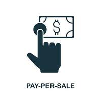 Pay-per-Sale-Symbol aus der Affiliate-Marketing-Sammlung. Einfaches Pay-per-Sale-Symbol für Vorlagen, Webdesign und Infografiken vektor