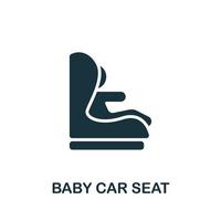 Babyautositz-Symbol. einfaches Element aus der Carsharing-Sammlung. kreatives Babyautositz-Symbol für Webdesign, Vorlagen, Infografiken und mehr vektor