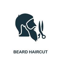 Bart-Haarschnitt-Symbol. einfaches element aus der kollektion des schönheitssalons. kreatives Barthaarschnitt-Symbol für Webdesign, Vorlagen, Infografiken und mehr vektor