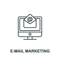 E-Mail-Marketing-Symbol aus der digitalen Marketing-Sammlung. einfaches Linienelement E-Mail-Marketing-Symbol für Vorlagen, Webdesign und Infografiken vektor