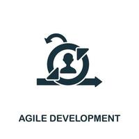 Symbol für agile Entwicklung aus der Digitalisierungssammlung. einfaches Symbol für agile Entwicklung für Vorlagen, Webdesign vektor