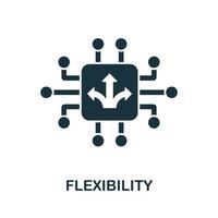 Flexibilitätssymbol aus der Digitalisierungssammlung. Symbol für einfache Linienflexibilität für Vorlagen, Webdesign vektor