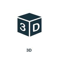 3D-Symbol. einfache illustration aus der kreativpaketsammlung. kreatives 3D-Symbol für Webdesign, Vorlagen, Infografiken und mehr vektor