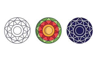 Mandala-Icon-Design, geometrischer Ornament-Vektor vektor