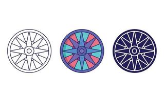 Mandala-Icon-Design, geometrischer Ornament-Vektor vektor