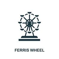 Riesenrad-Symbol. einfaches element aus der vergnügungsparksammlung. kreatives Riesenrad-Symbol für Webdesign, Vorlagen, Infografiken und mehr vektor