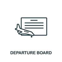 Abfahrtstafel-Symbol aus der Flughafensammlung. einfaches Symbol für die Abfahrtstafel für Vorlagen, Webdesign und Infografiken vektor