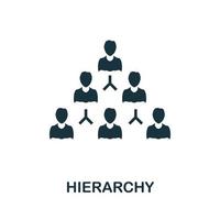 Hierarchie-Symbol. einfaches Element aus der Business-Intelligence-Sammlung. kreatives Hierarchiesymbol für Webdesign, Vorlagen, Infografiken und mehr vektor