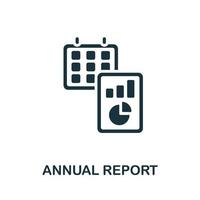 Jahresbericht-Symbol. einfaches Element aus der Rekrutierungssammlung für Unternehmen. kreatives Jahresberichtsymbol für Webdesign, Vorlagen, Infografiken und mehr vektor