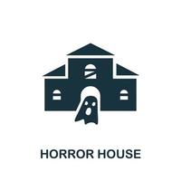 Horror-Haus-Symbol. einfaches element aus der vergnügungsparksammlung. kreatives Horrorhaus-Symbol für Webdesign, Vorlagen, Infografiken und mehr vektor