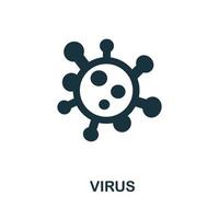 Virus-Symbol. einfache illustration aus der coronavirus-sammlung. kreatives Virensymbol für Webdesign, Vorlagen, Infografiken und mehr vektor