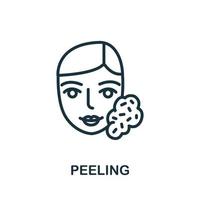 Peeling-Symbol. einfaches element aus der kosmetiksammlung. kreatives Peeling-Symbol für Webdesign, Vorlagen, Infografiken und mehr vektor