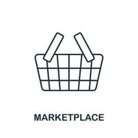marknad ikon från crowdfunding samling. enkel linje marknad ikon för mallar, webb design och infographics vektor