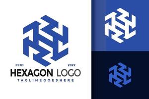 abstrakte buchstaben h hexagon logo logos design element stock vektor illustration vorlage