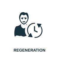 Regenerationssymbol. einfache Illustration aus der Biohacking-Sammlung. kreatives Regenerationssymbol für Webdesign, Vorlagen, Infografiken vektor