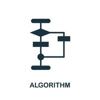 Algorithmus-Symbol. kreatives einfaches Design aus der Sammlung von Symbolen für künstliche Intelligenz. gefülltes algorithmussymbol für infografiken und banner vektor