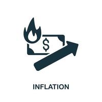 Inflationssymbol. einfaches Element aus der Krisensammlung. kreatives Inflationssymbol für Webdesign, Vorlagen, Infografiken und mehr vektor