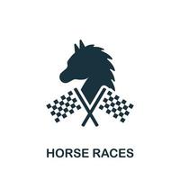 häst races ikon. enkel element från kasino samling. kreativ häst races ikon för webb design, mallar, infographics och Mer vektor
