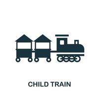 Kinderzug-Symbol. einfaches element aus der vergnügungsparksammlung. kreatives Kinderzugsymbol für Webdesign, Vorlagen, Infografiken und mehr vektor
