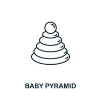 Baby-Pyramide-Symbol aus der Sammlung von Baby-Sachen. einfaches Linienelement-Babypyramidensymbol für Vorlagen, Webdesign und Infografiken vektor