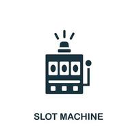 Symbol für Spielautomaten. einfaches Element aus der Casino-Sammlung. Symbol für kreative Spielautomaten für Webdesign, Vorlagen, Infografiken und mehr vektor