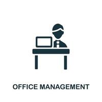 Office-Management-Symbol. einfaches element aus der sammlung der unternehmensführung. kreatives Büromanagement-Symbol für Webdesign, Vorlagen, Infografiken und mehr vektor