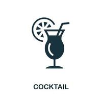 Cocktail-Symbol. einfaches element aus der getränkesammlung. kreatives Cocktail-Symbol für Webdesign, Vorlagen, Infografiken und mehr vektor