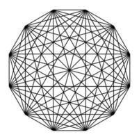 geometrisk runda tecken. helig geometri, metatrons kub vektor