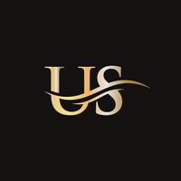 US-Brief verknüpftes Logo für Geschäfts- und Firmenidentität. Anfangsbuchstabe uns Logo Vektor Vorlage