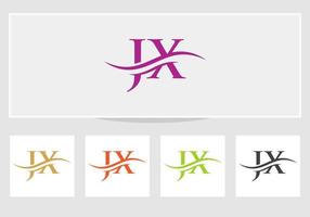 jx-Logo. monogrammbuchstabe jx logo design vektor. JX-Brief-Logo-Design mit modernem Trend vektor