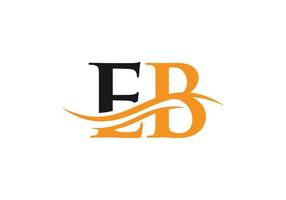 eb verlinktes Logo für Geschäfts- und Firmenidentität. kreativer buchstabe eb logo vektor