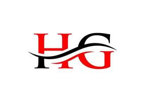 kreativer hg brief mit luxuskonzept. modernes hg-logodesign für geschäfts- und firmenidentität vektor