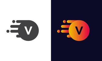 Buchstabe V-Technologie-Logo-Design-Vorlage. modernes Logo-Symbol vektor