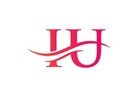 modernes iu-logo-design für geschäfts- und firmenidentität. kreativer iu-brief mit luxuskonzept vektor