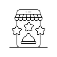 Restaurant Vektor Icon Linienstil Illustration. eps 10-Datei