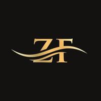 zf länkad logotyp för företag och företag identitet. kreativ brev zf logotyp vektor