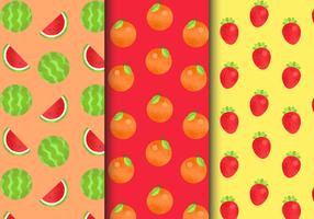 Gratis Seamless Fruit Patterns vektor