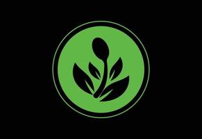 Bio-Lebensmittel-Logo-Design, Vektor-Design-Vorlage vektor
